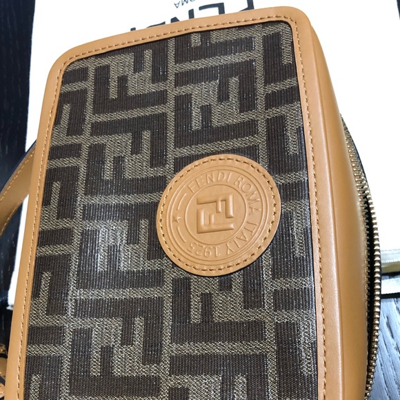 SOLD-Authentic Fendi 1974 Mini Canvas x-body Bag - Picture 7 of 7